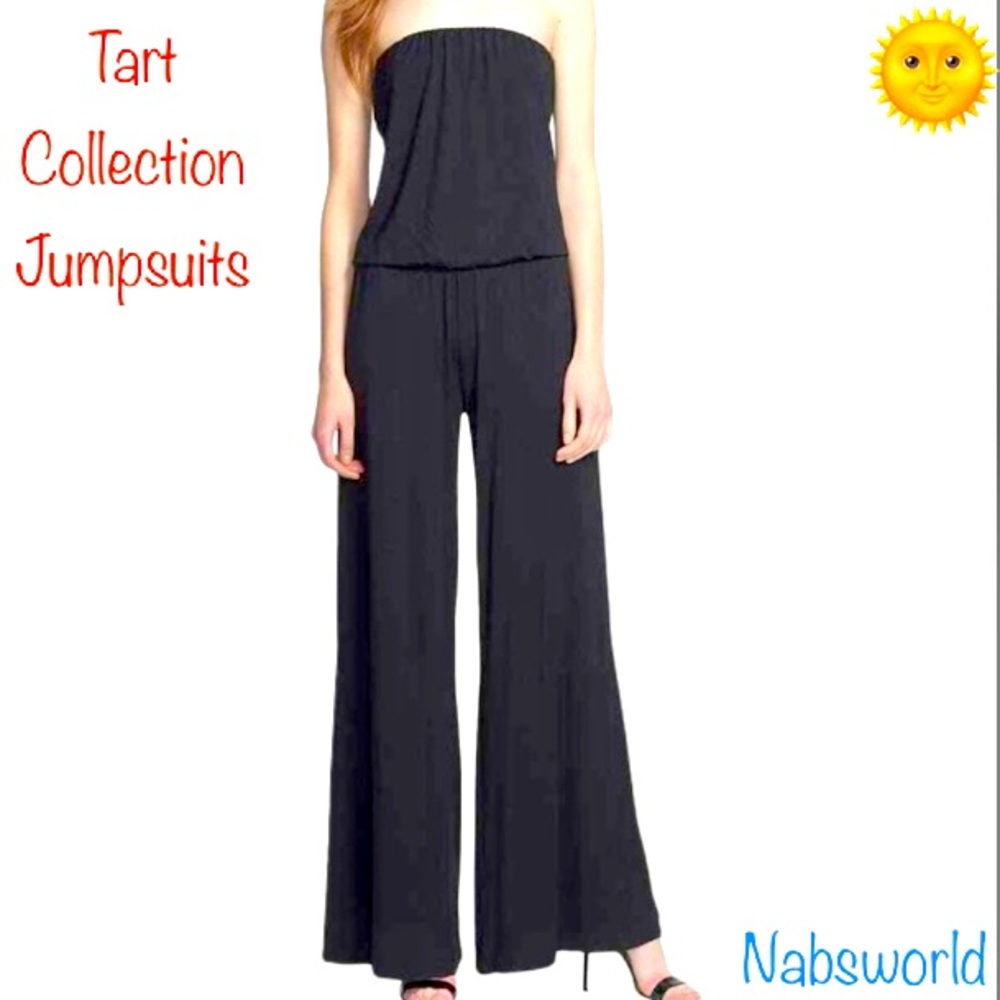 BRAND NEW/NWT: TART COLLECTIONS BLACK STRAPLESS WIDE LEG JUMPSUIT! 🌞